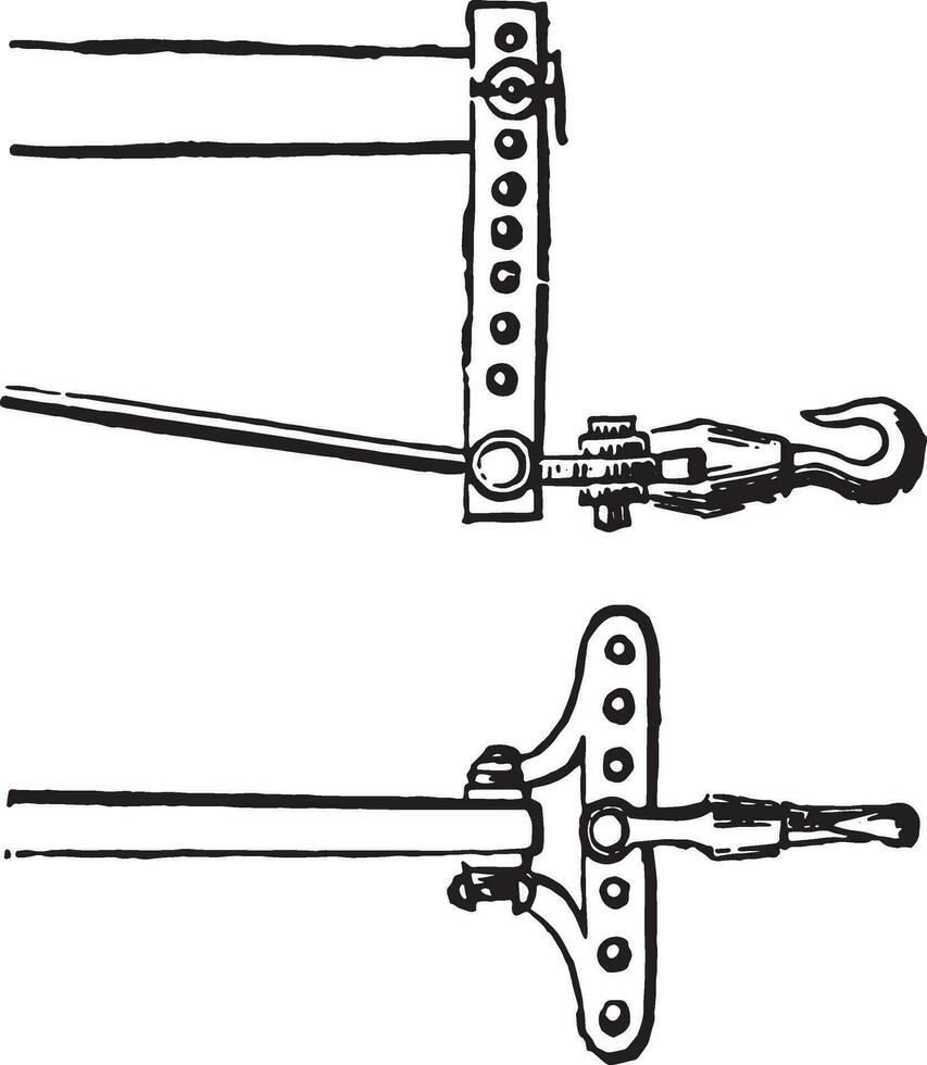 élévation et plan cari régulateur, ancien gravure. vecteur