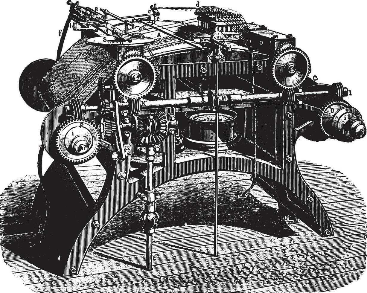 dynamomètre de Monsieur Dudley, ancien gravure. vecteur