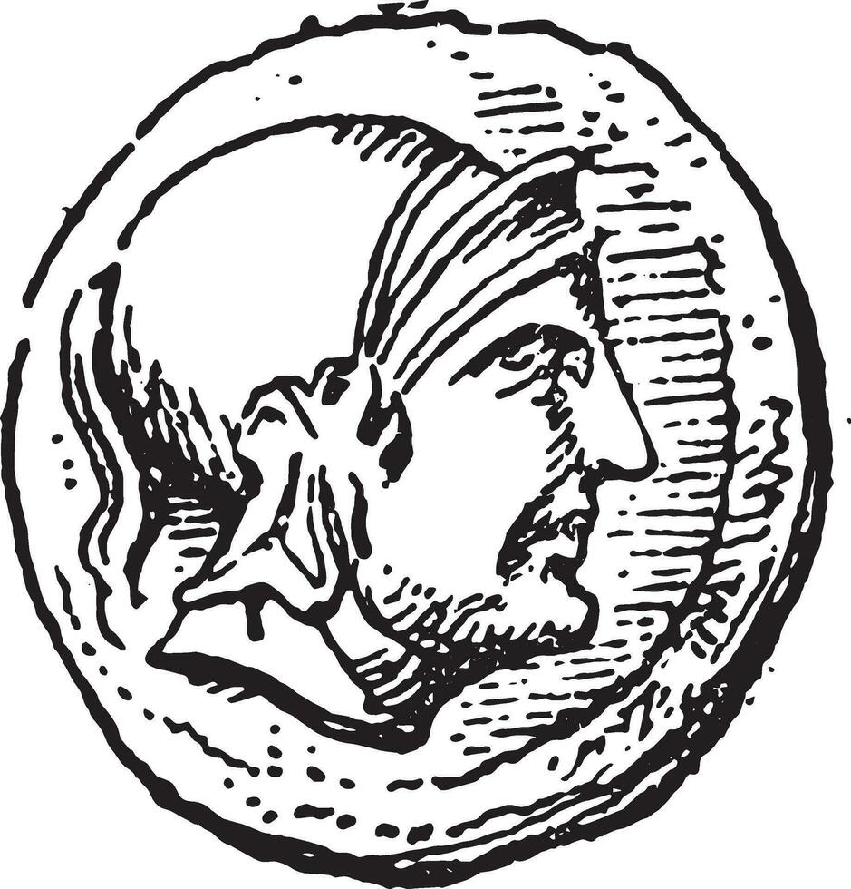 romain, ancien gravure. vecteur
