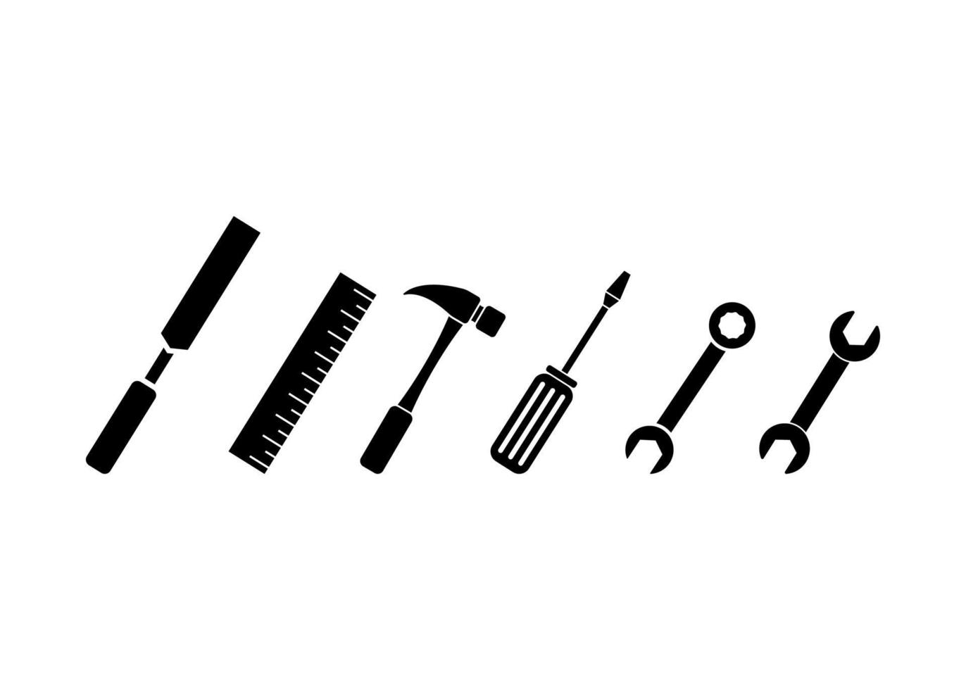 outils, icône, ensemble, conception, illustration, isolé vecteur