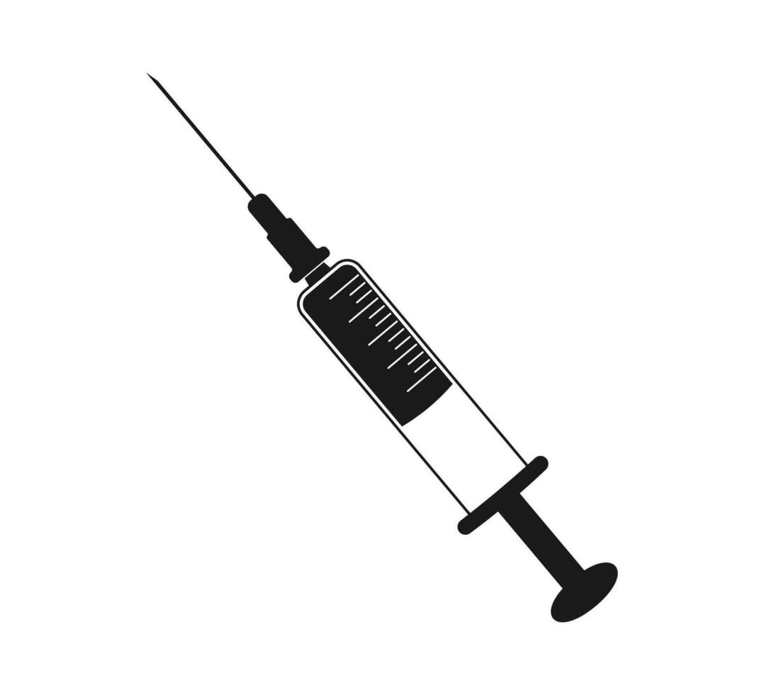 seringue icône vecteur illustration. médecins souvent utilisation seringues à prévenir et traiter malin maladies.