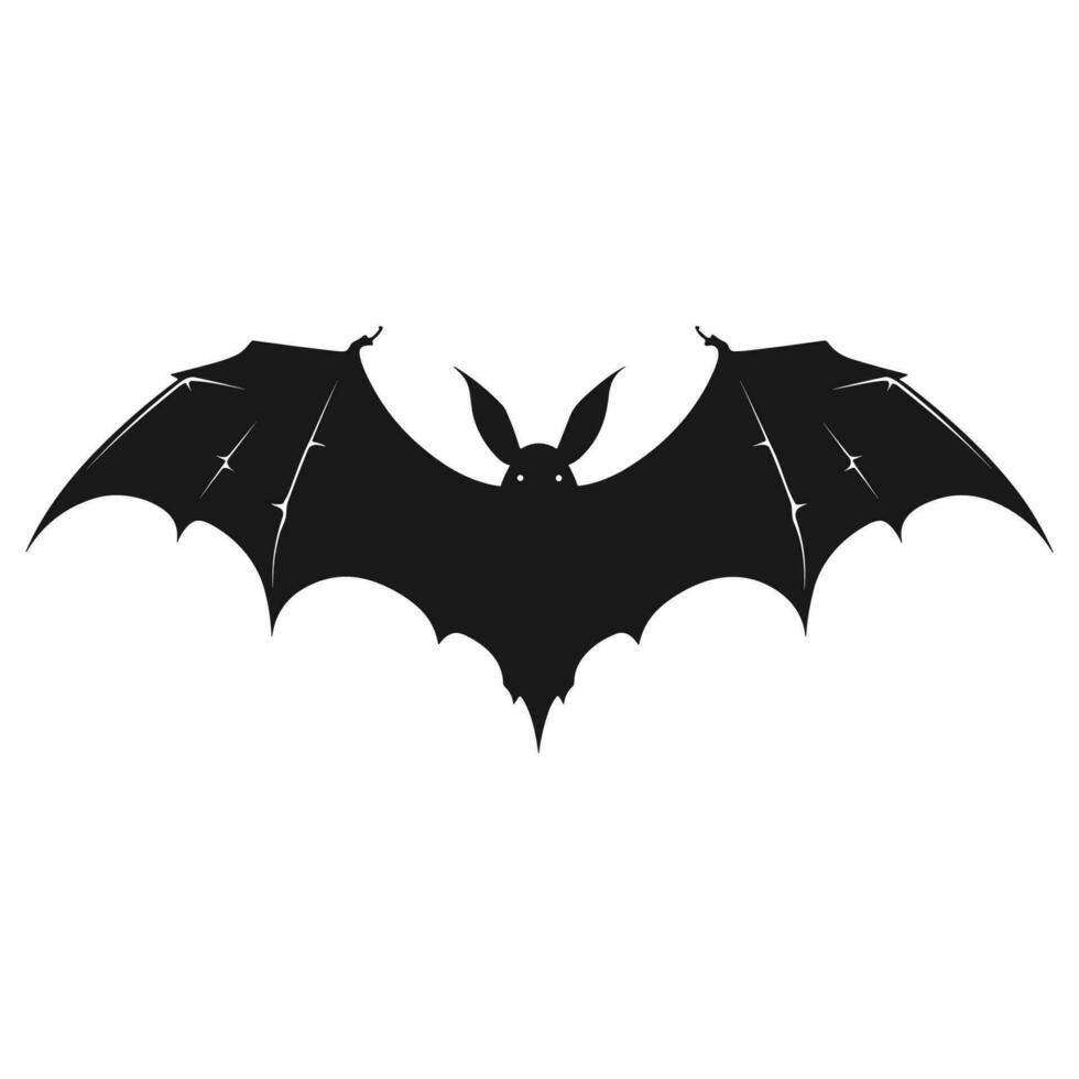 vampire vecteur isolé sur une blanc arrière-plan, une silhouette de chauve souris en volant