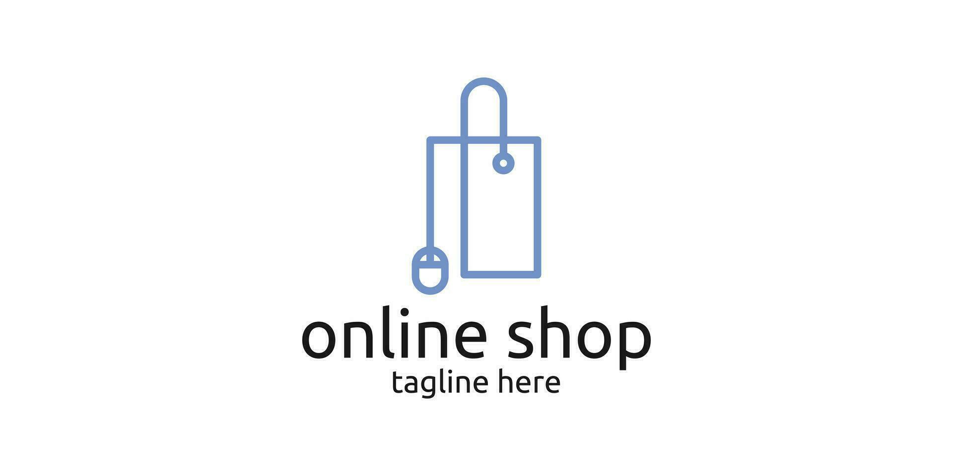 en ligne magasin combinaison logo avec achats sac éléments avec Souris le curseur. vecteur