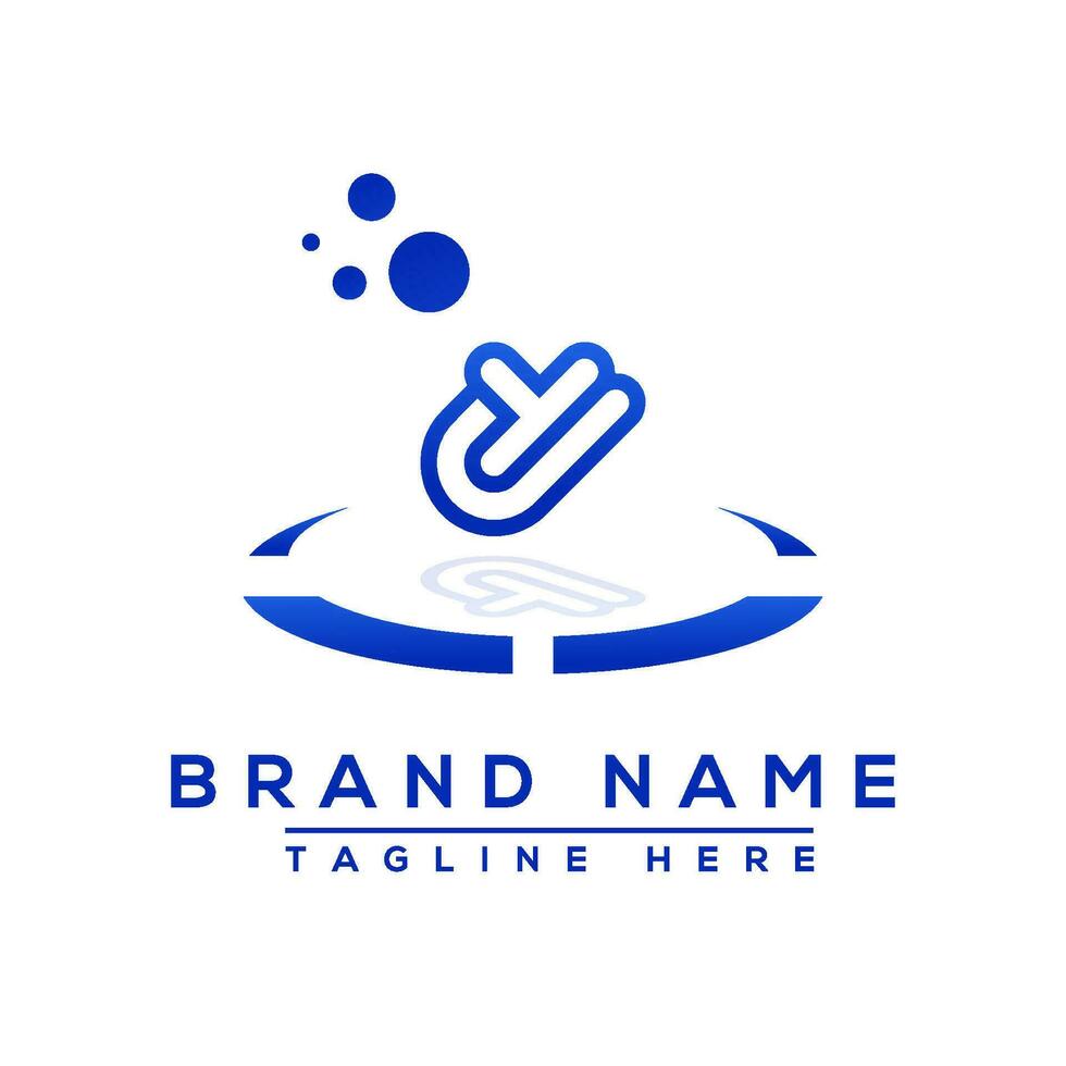lettre jy bleu professionnel logo pour tout sortes de affaires vecteur