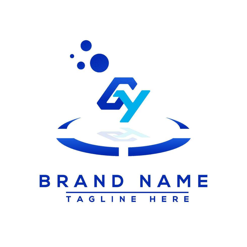 lettre gy bleu professionnel logo pour tout sortes de affaires vecteur