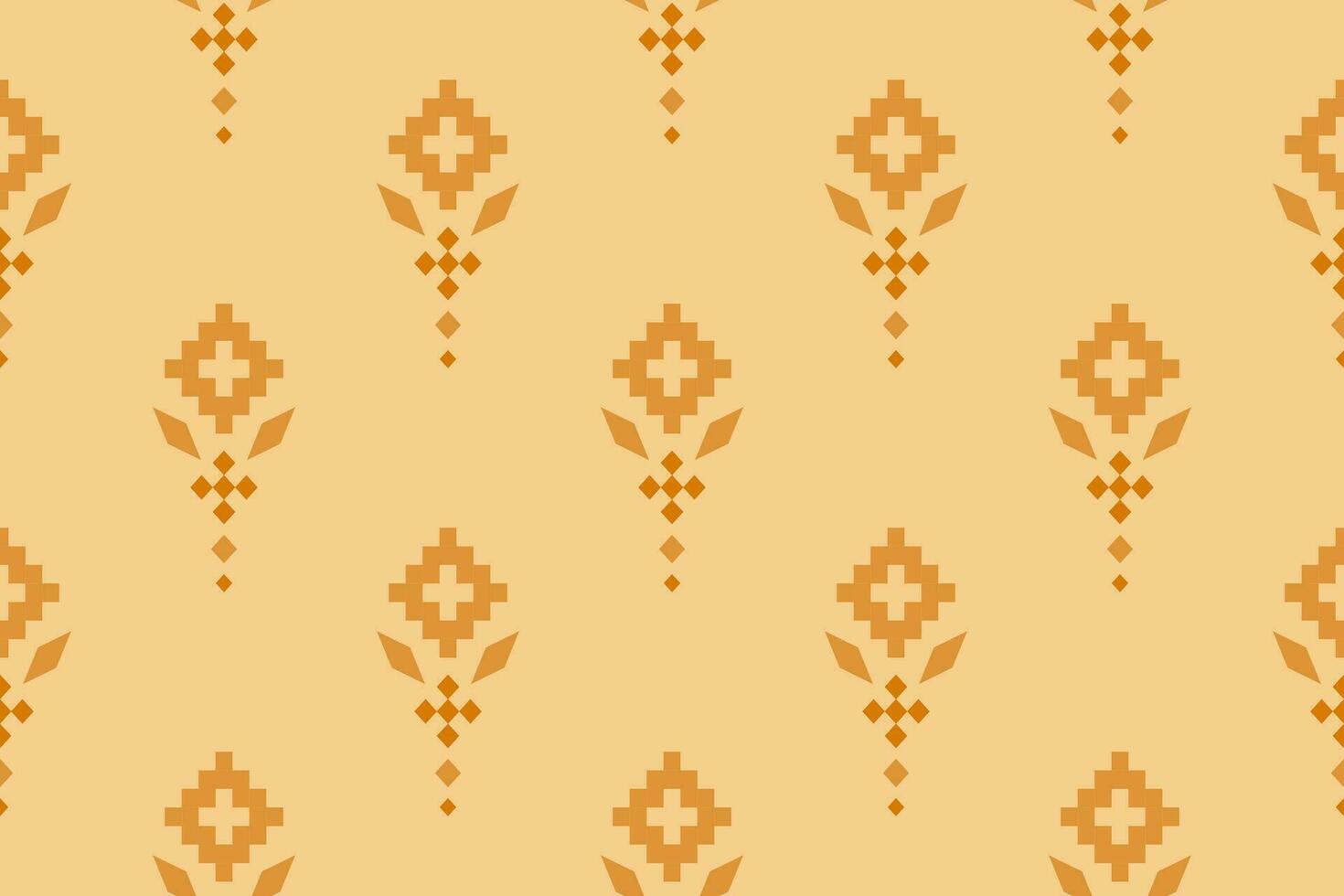 Jaune millésimes traverser point traditionnel ethnique modèle paisley fleur ikat Contexte abstrait aztèque africain indonésien Indien sans couture modèle pour en tissu impression tissu robe tapis rideaux et sarong vecteur