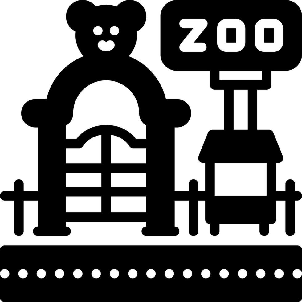 solide icône pour zoo vecteur