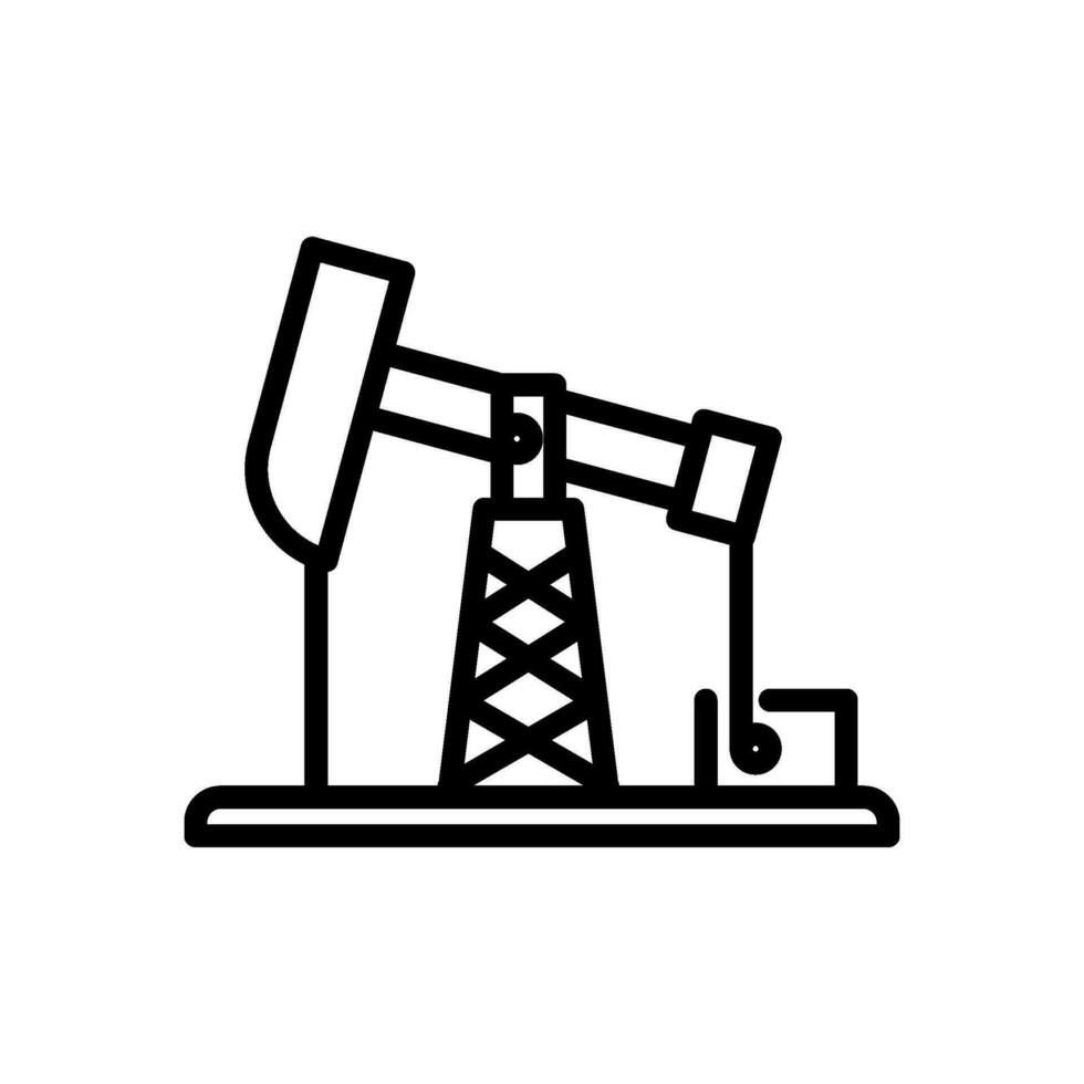 pétrole exploitation minière icône vecteur dans ligne style