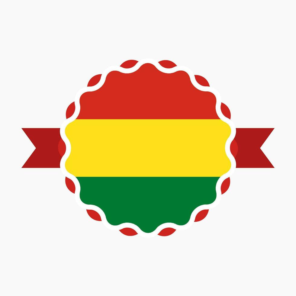 Créatif Bolivie drapeau emblème badge vecteur