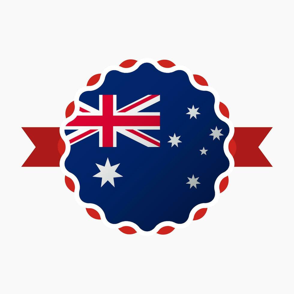 Créatif Australie drapeau emblème badge vecteur