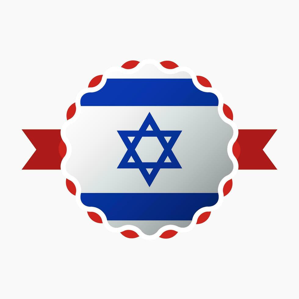 Créatif Israël drapeau emblème badge vecteur