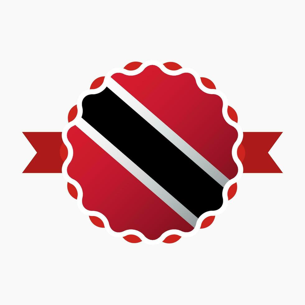Créatif Trinidad et Tobago drapeau emblème badge vecteur