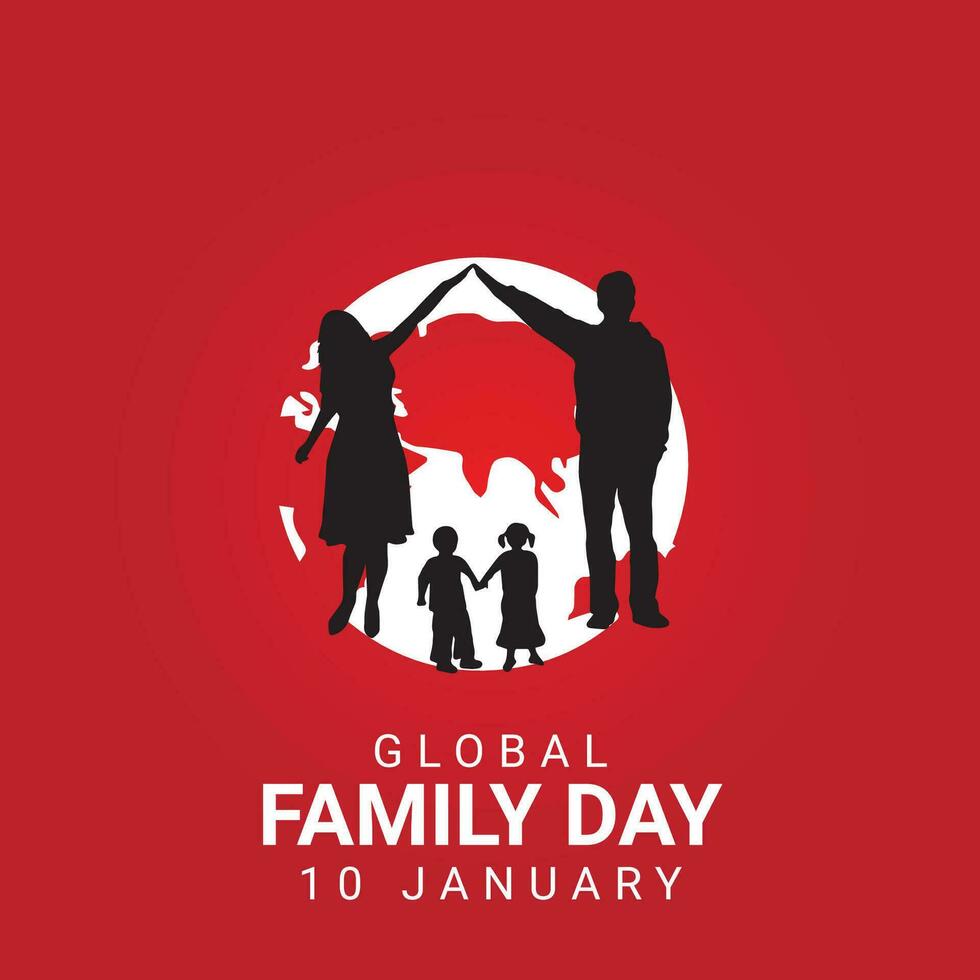 vecteur global famille journée célèbre sur janvier 1er