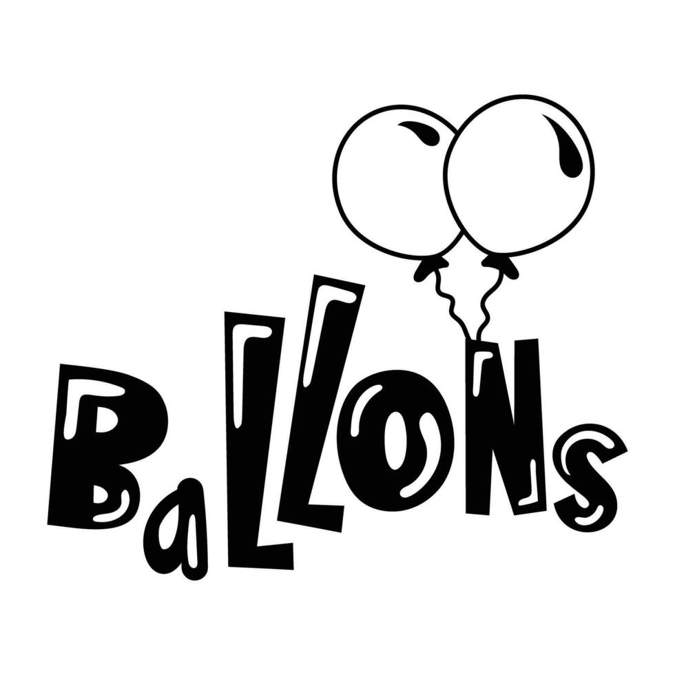 concepts de ballons à la mode vecteur