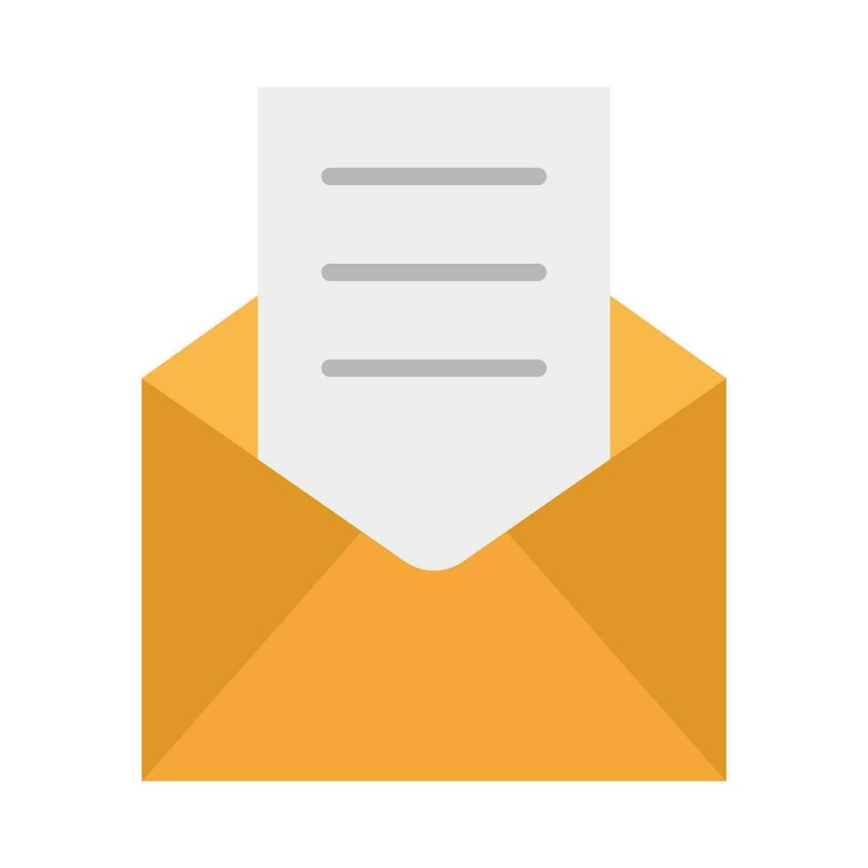ouvert email vecteur plat icône pour personnel et commercial utiliser.