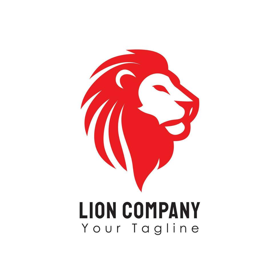 vecteur Lion logo Facile et minimaliste