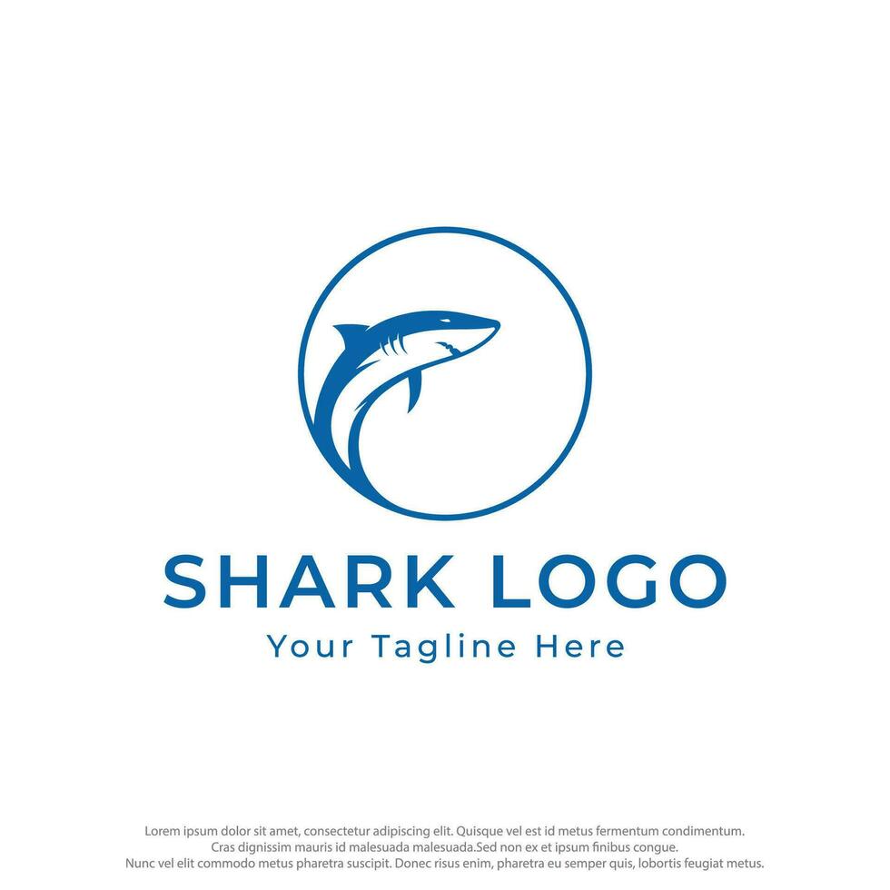 unique et Créatif requin modèle logo vecteur conception.