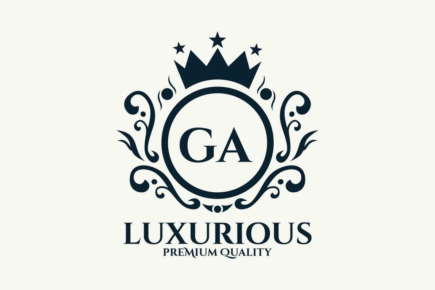 initiale lettre Géorgie Royal luxe logo modèle dans vecteur art pour luxueux l'image de marque vecteur illustration.