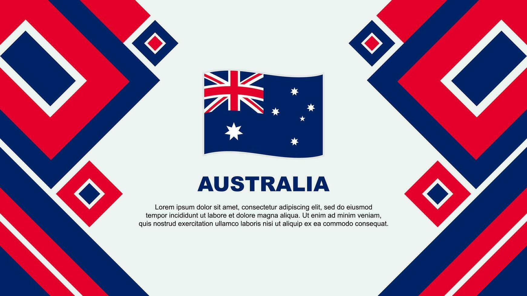 Australie drapeau abstrait Contexte conception modèle. Australie indépendance journée bannière fond d'écran vecteur illustration. Australie dessin animé