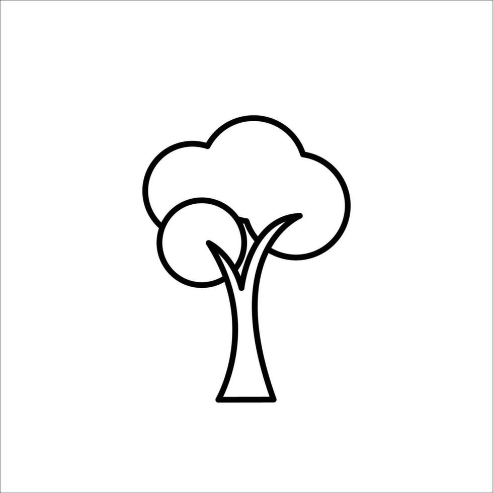 arbre icône Stock vecteur illustration