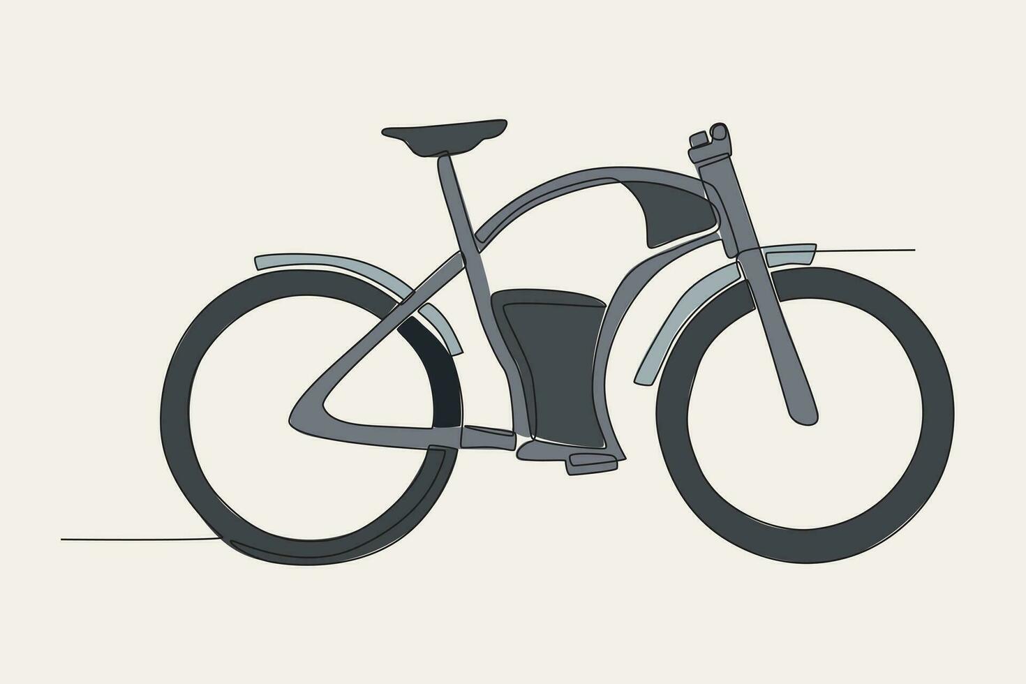 Couleur illustration de un électrique des sports bicyclette vecteur