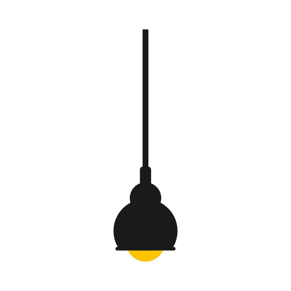 pendaison lampe plat illustration vecteur