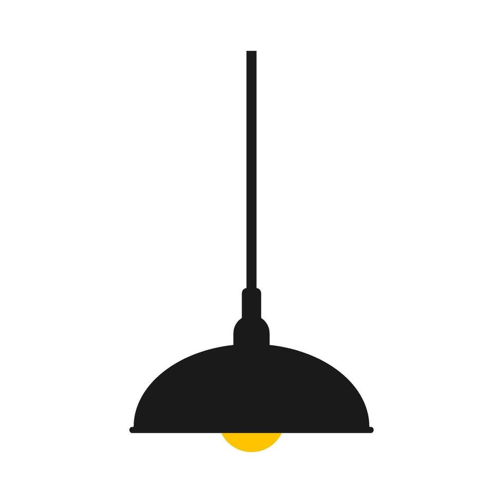 pendaison lampe plat illustration vecteur