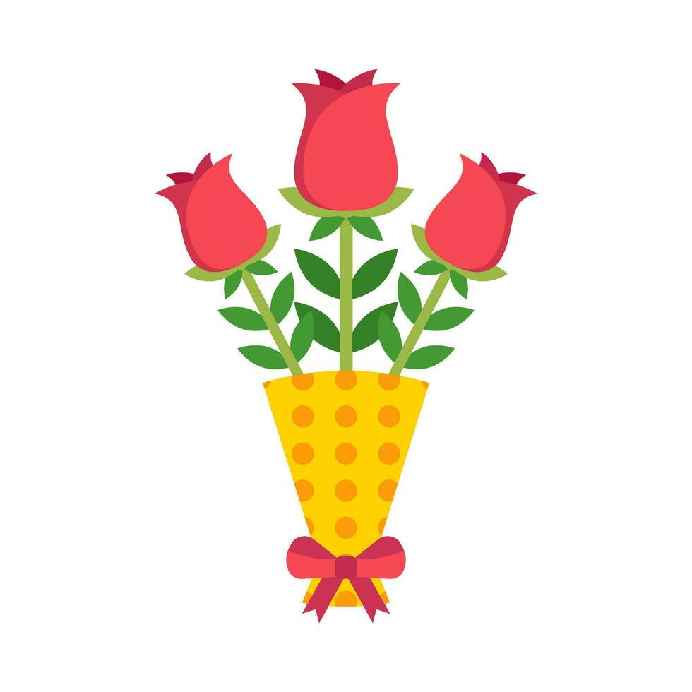 fleur bouquet plat illustration vecteur