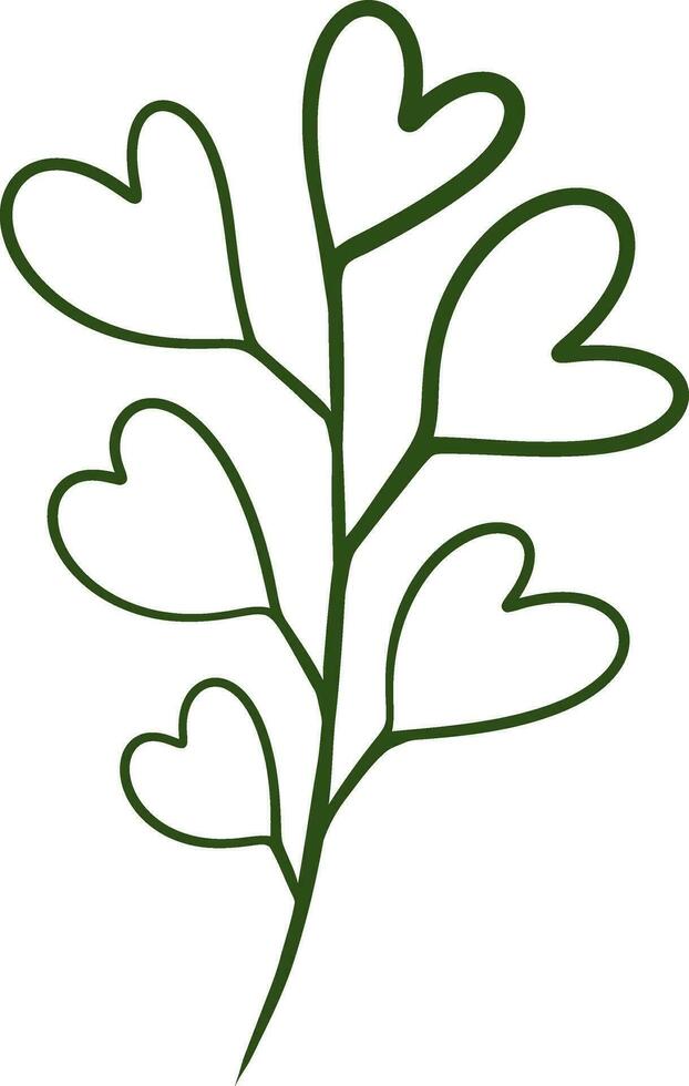 plante élément contour vecteur illustration