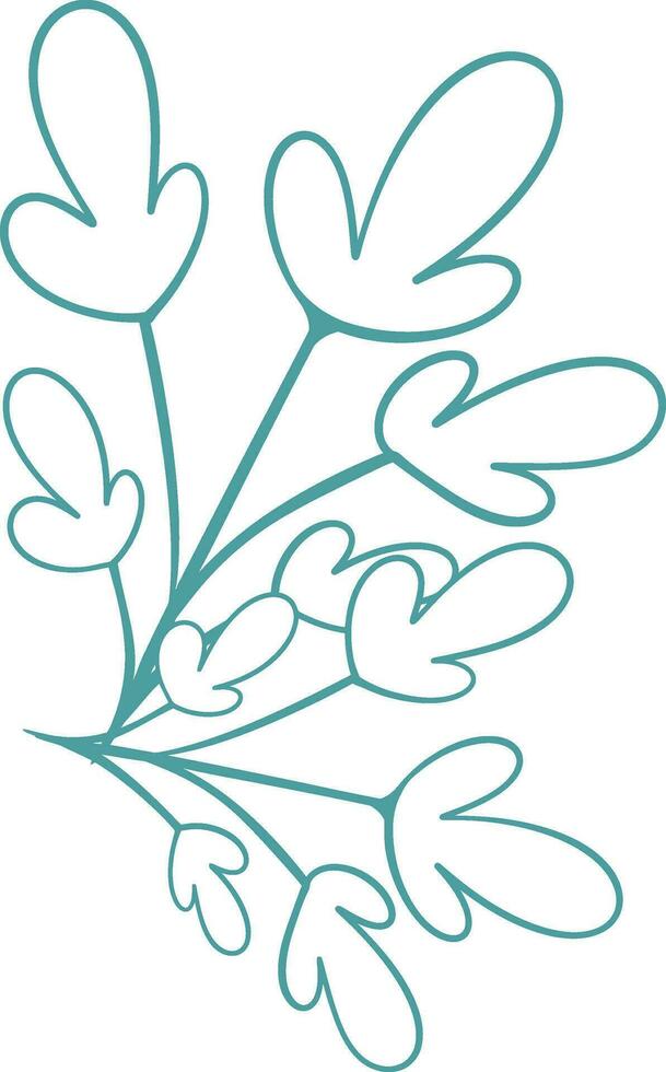 plante élément contour vecteur illustration