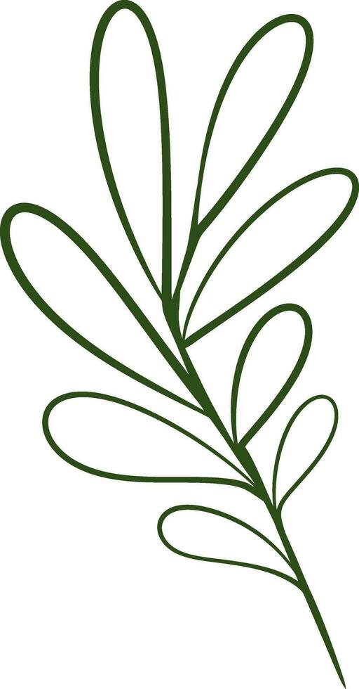 plante élément contour vecteur illustration