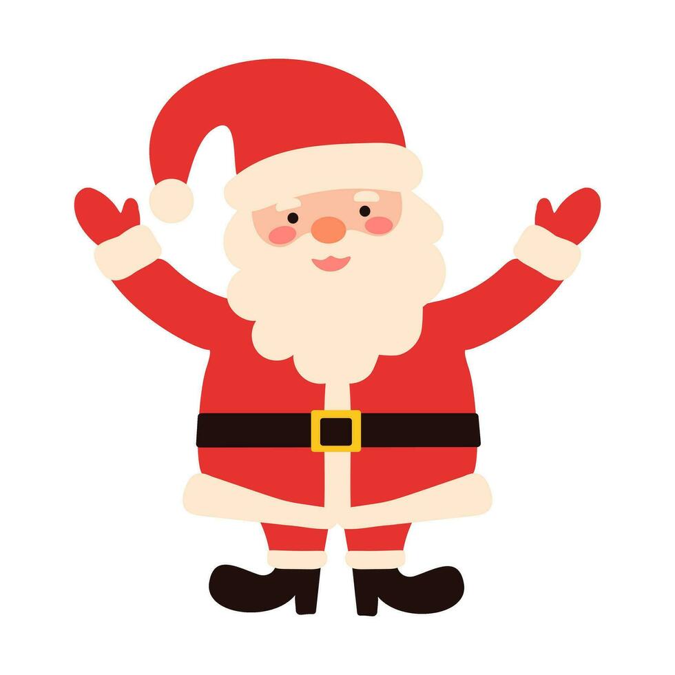 Noël vecteur plat illustration avec Père Noël claus