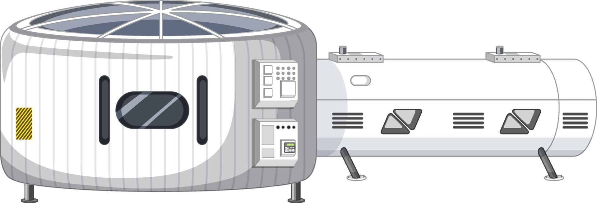 station spatiale sur fond blanc vecteur