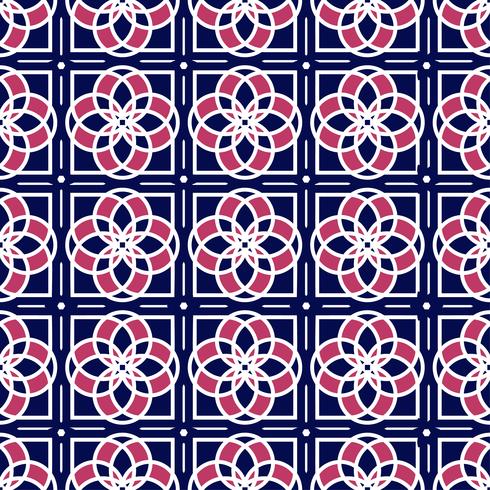 Carreaux d&#39;azulejo portugais. Patte sans couture magnifique bleu et blanc vecteur