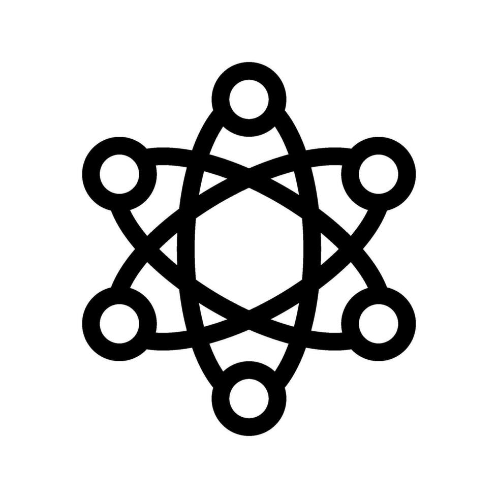 atome icône vecteur symbole conception illustration