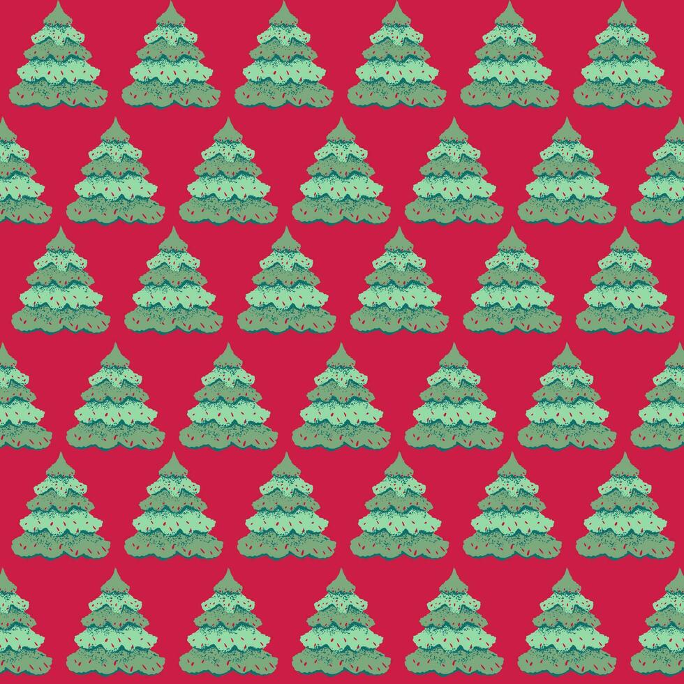 sans couture modèle avec abstrait vecteur main tiré Noël des arbres. mignonne Noël Contexte. modèle pour conception, tissu, textile, mode, imprimer, surface conception, papier, couverture, intérieur décor