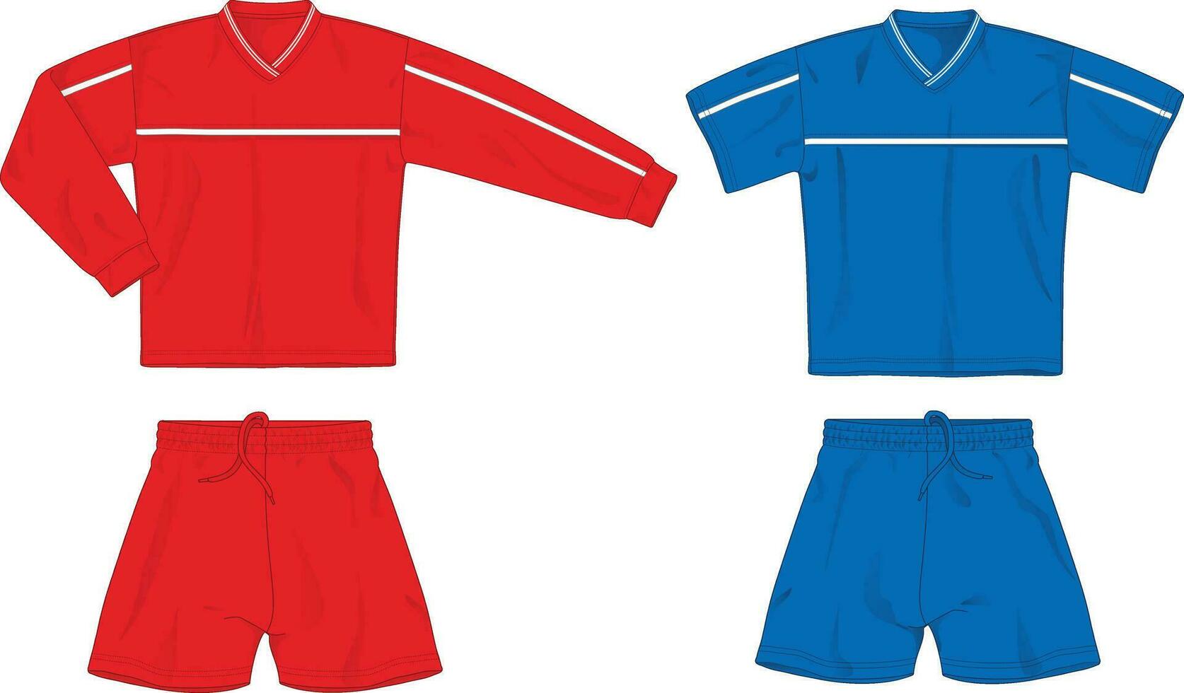 athlétique sport uniforme kits Couleur vecteur conception des illustrations