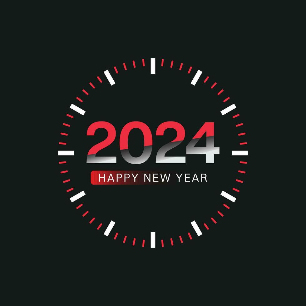 moderne 2024 content Nouveau année fête Contexte conception vecteur