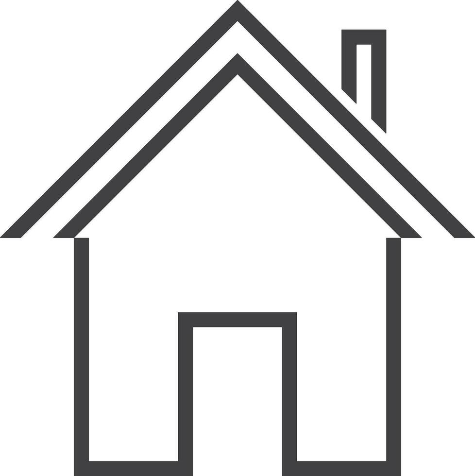 Accueil contour icône symbole vecteur image. illustration de le maison réel biens graphique propriété conception image