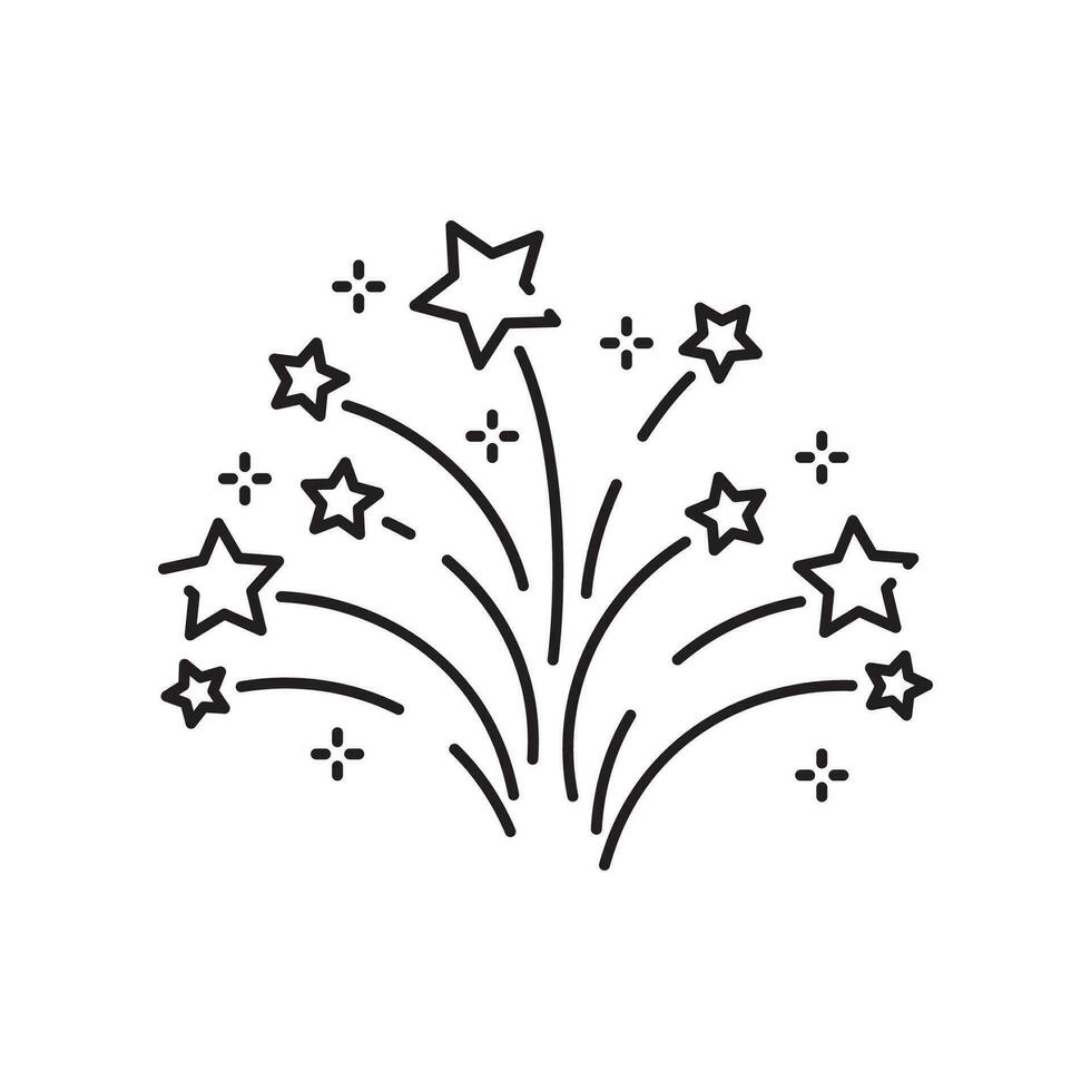 Noël étoile ligne icône ou logo style. haute qualité signe et symbole sur une blanc Contexte. content Nouveau année vecteur contour pictogramme pour infographie.