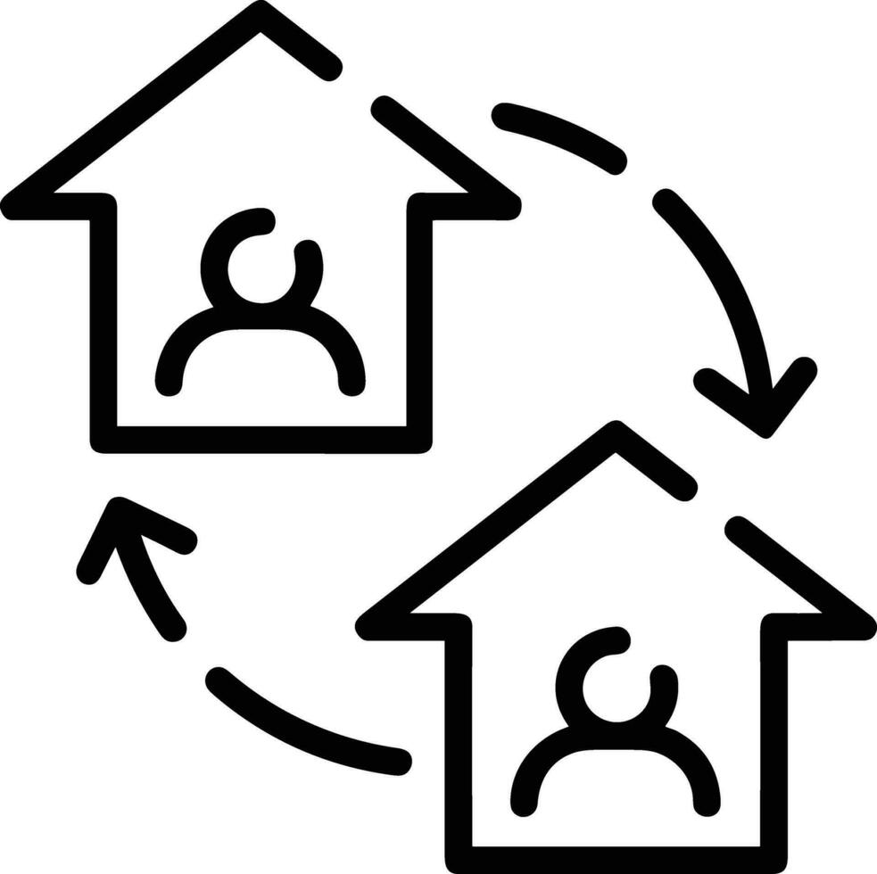 Accueil contour icône symbole vecteur image. illustration de le maison réel biens graphique propriété conception image