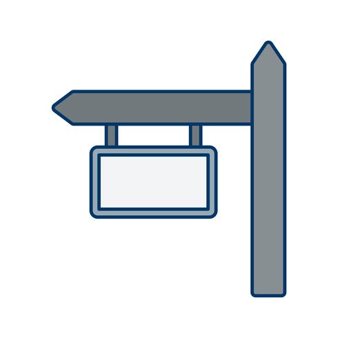 Icône de vecteur de panneau de signe