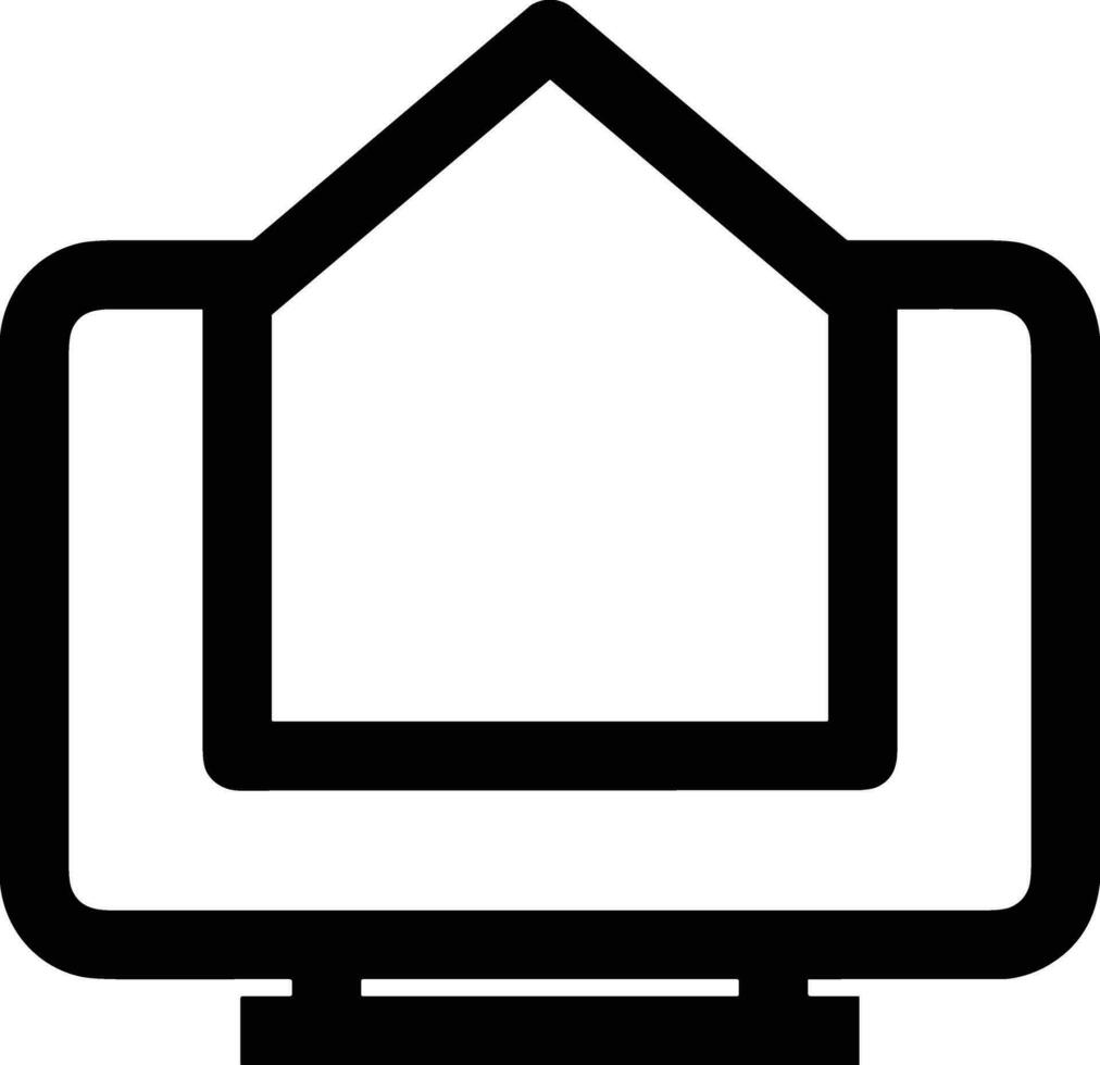 Accueil contour icône symbole vecteur image. illustration de le maison réel biens graphique propriété conception imagev
