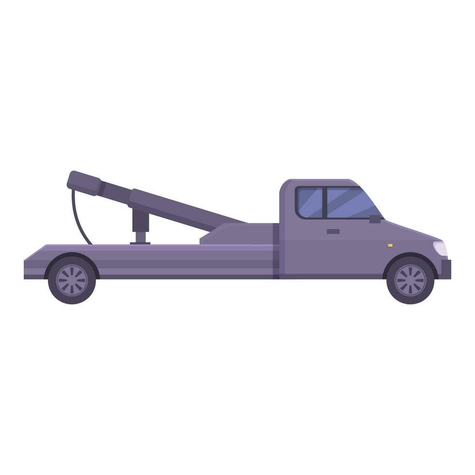 remorquer un camion en ligne soutien icône dessin animé vecteur. bord de la route automobile circulation vecteur