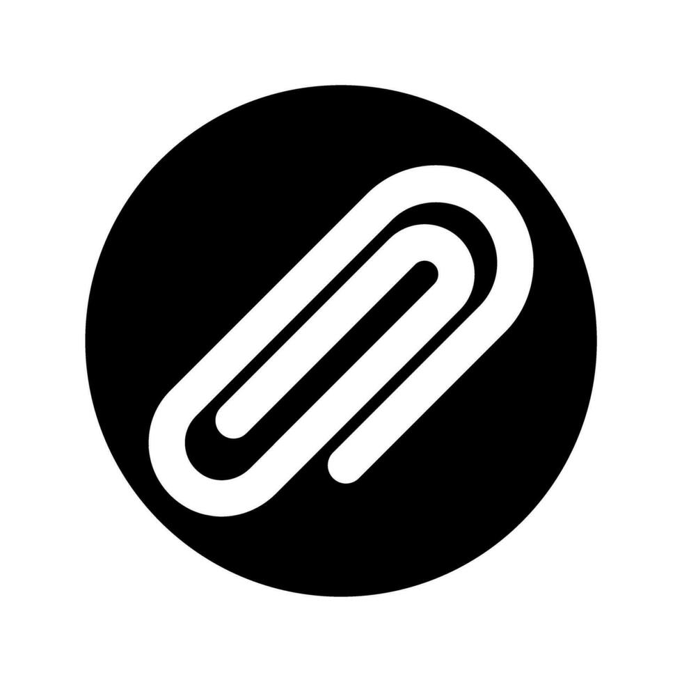 papier agrafe icône illustration signe conception style. trombone symbole ou logo. vecteur