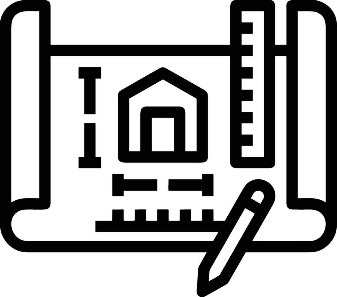 Accueil contour icône symbole vecteur image. illustration de le maison réel biens graphique propriété conception image