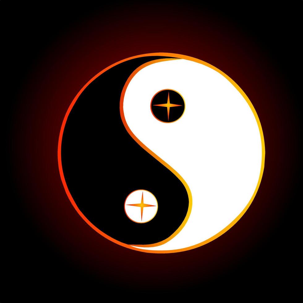 vecteur de symbole yin yang