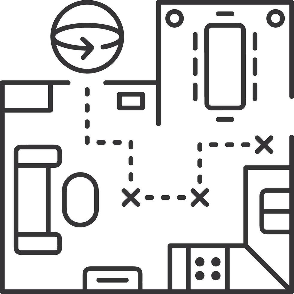 Accueil contour icône symbole vecteur image. illustration de le maison réel biens graphique propriété conception image