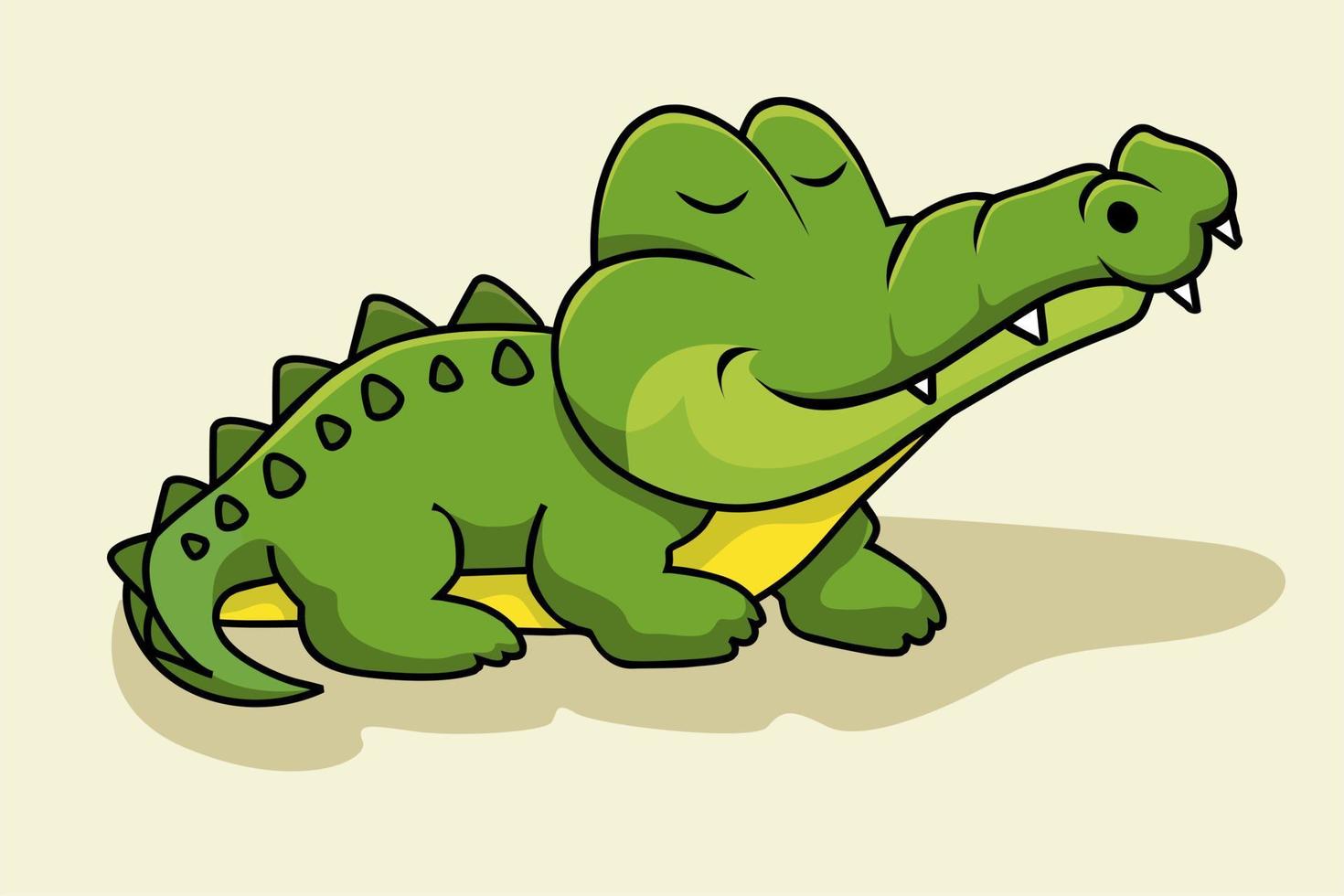 illustrations de dessins animés d'alligator de dessin animé de crocodile vecteur