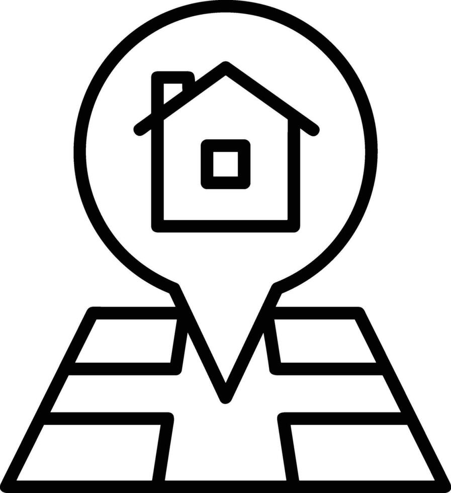 Accueil contour icône symbole vecteur image. illustration de le maison réel biens graphique propriété conception image